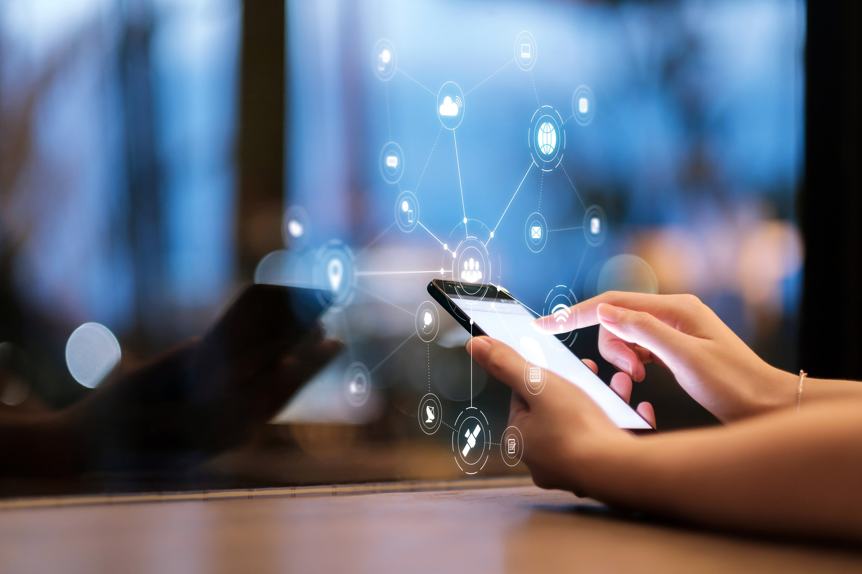 A bespoke control app on a smartphone